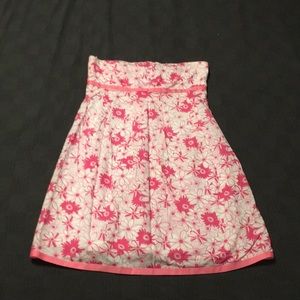 Women's floral strapless dress